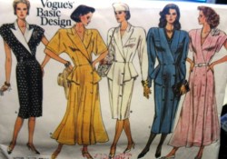 1911 2 BREASTED STRT-FLARE DRESS LENGTHS,PEPLUM PATTERN 6-16